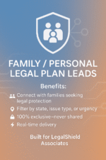 Reach families and individuals actively seeking legal protection for everyday issues.