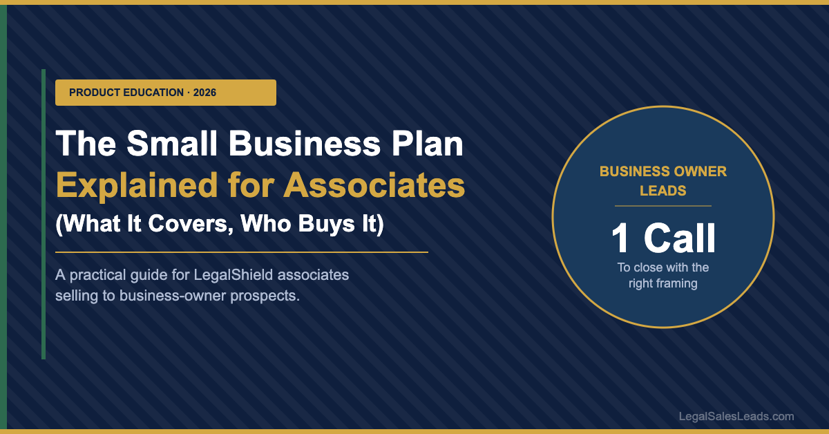 The LegalShield Small Business Plan Explained: A Sales Script for Associates