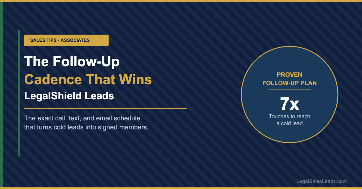 The LegalShield Lead Follow-Up Cadence That Turns Cold Prospects Into Signed Members