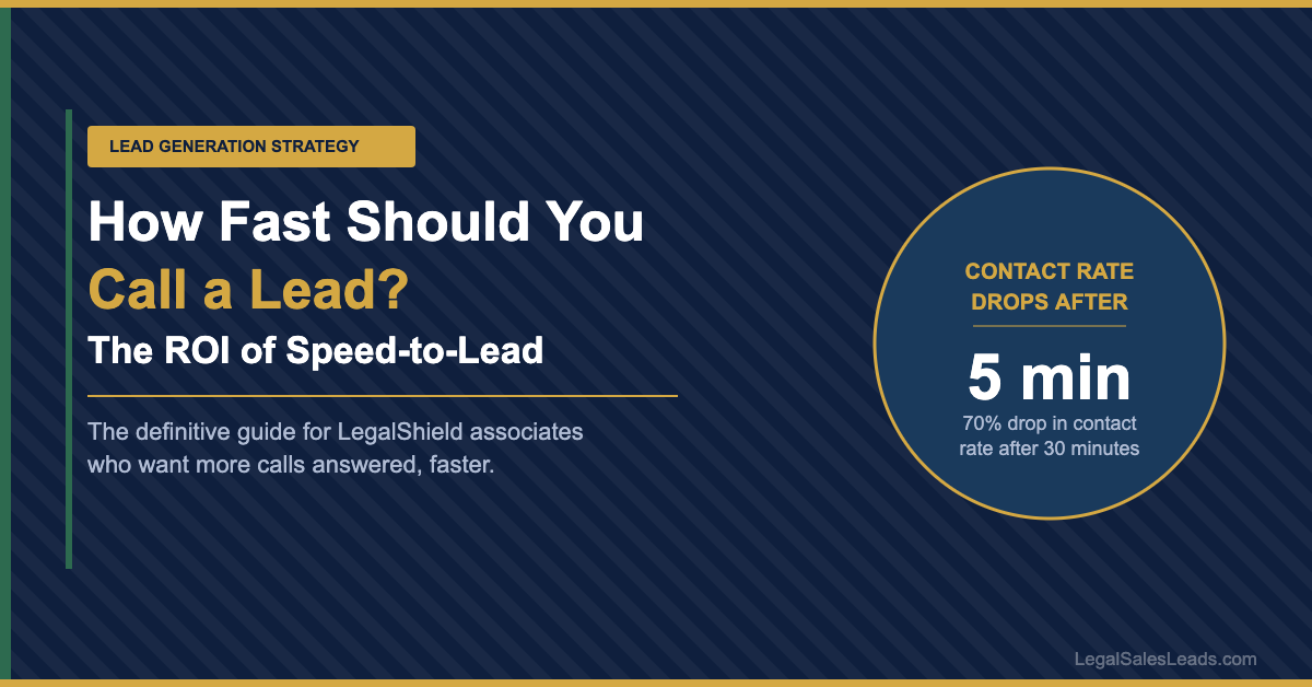 How Fast Should You Call a LegalShield Lead? The ROI of Speed-to-Lead