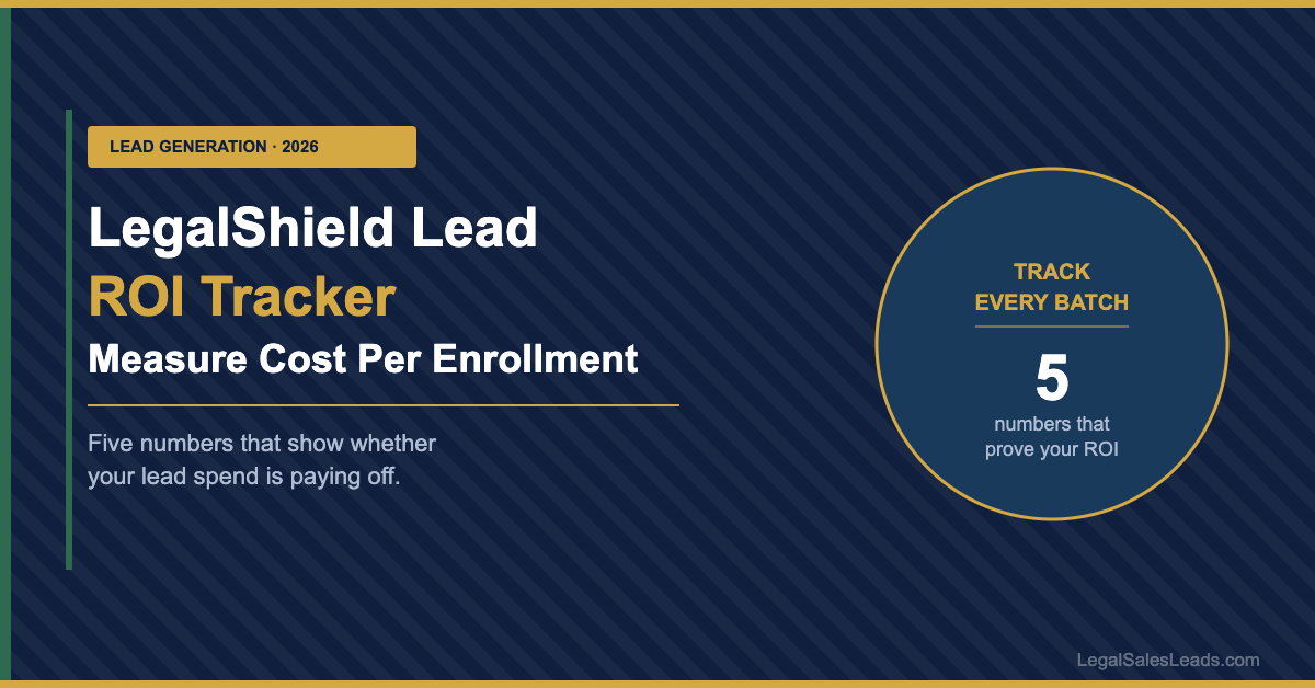 LegalShield Lead ROI Tracker: How to Measure Cost Per Enrollment Like a Pro